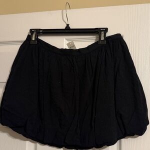 Aerie Black bubble mini skirt